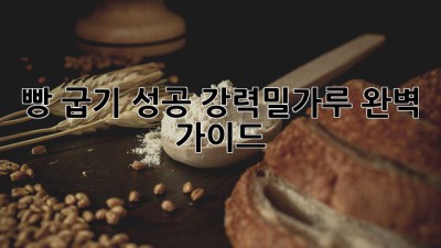 빵 굽기 성공! 강력밀가루 완벽 가이드
